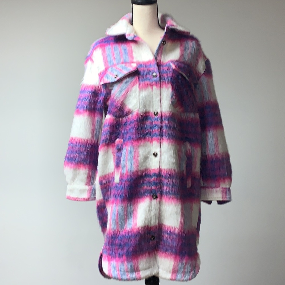BlankNYC Prime Time Plaid Shacket Medium